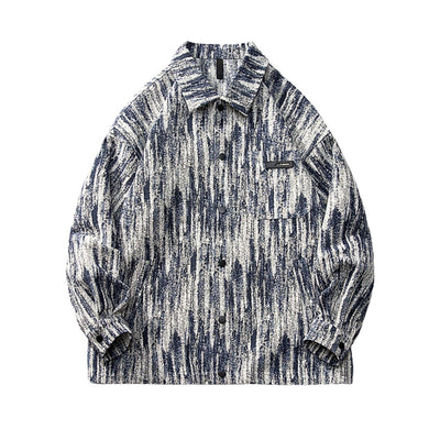 Oversize Streetwear Colorful Yarn Washed Denim Jacket