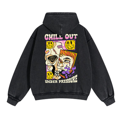 Chill Out Under Pressure Double Slider Zip Hoodie-INNBLAC
