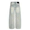 Men's Heavy-Washed Distressed Loose Straight-Leg Denim Pants
