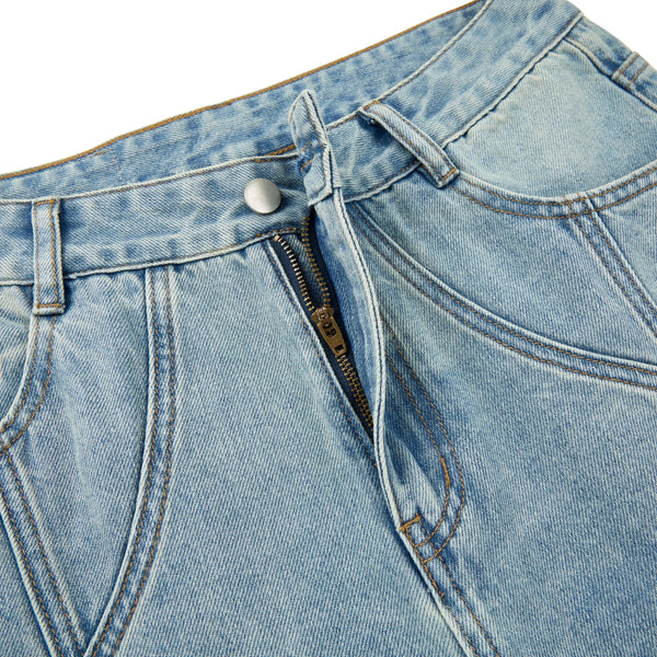 Streetwear Relaxed Straight-Leg Workwear Jeans