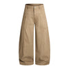 Vintage Washed Baggy Curved-Leg Cargo Pants