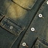 Relaxed Washed Denim Tactical Vest