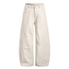 Vintage Washed Curved-Leg Trousers