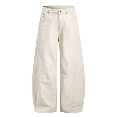 Vintage Washed Curved-Leg Trousers