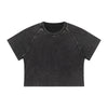 Crew Neck Raglan Short Sleeve Ribbed Tee 315G