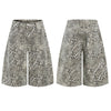 Retro Leopard Baggy Bermuda Shorts