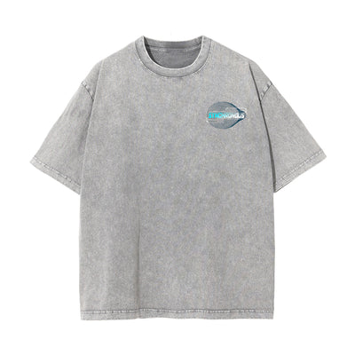 Futuristic Streetwear Chrome Graphic Tee-INNBLAC