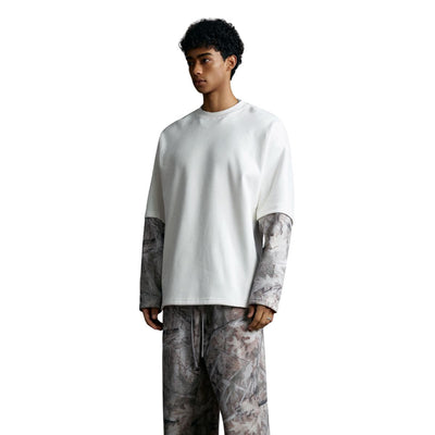 Branch Camouflage Sleeve Fleece Sweatshirt