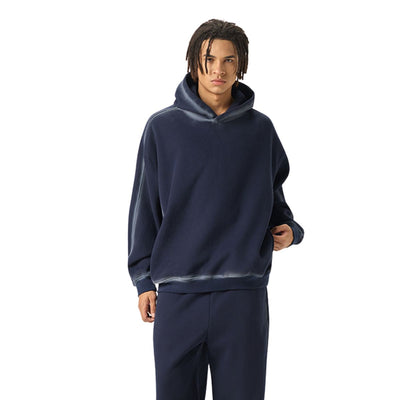 Heavyweight Spray-Bleach Wash Fleece Hoodie