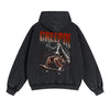 Skeleton Skate Graphic Double Slider Zip Hoodie-INNBLAC