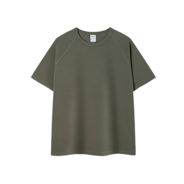 Heavyweight Ladder Cotton Raglan Sleeve Textured Oversized T-Shirt