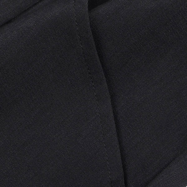 Solid Button Cuff Relaxed Straight Leg Track Pants