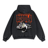 Graffiti Cartoon Double Slider Zip Hoodie-INNBLAC
