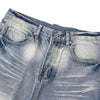 Vintage Wash Faded Wide-Leg Jeans