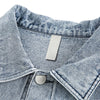 Designer Loose Retro Denim Jacket with Pocket Accent