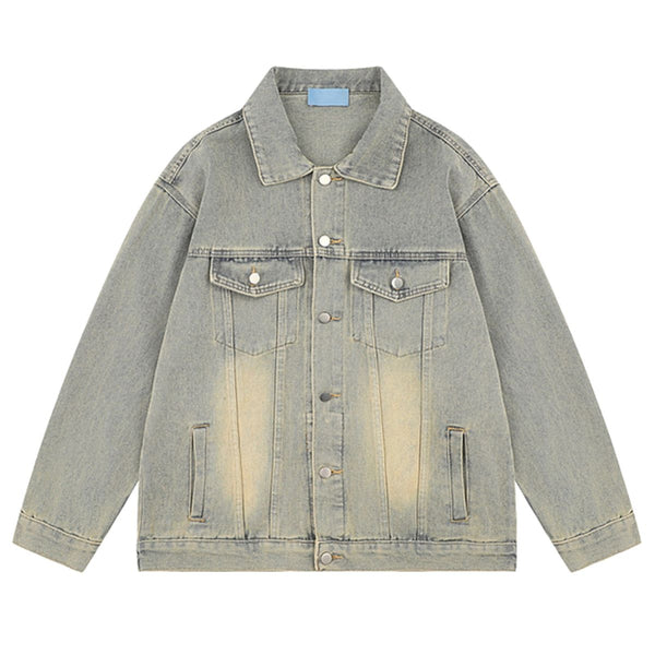 Unisex Retro Street Washed Vintage Denim Jacket