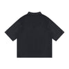 Cotton Washed Oversized Denim Collar Tee