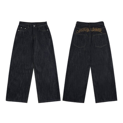 Vintage Embroidered Baggy Denim Jeans