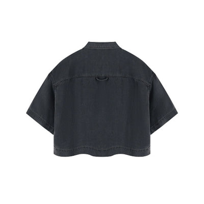 Washed Cotton Button Collar Tee 310G