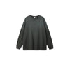 Retro Raw Edge Relaxed Fit Pure Cotton Long-Sleeve Tee 275gsm
