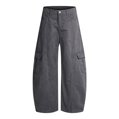 Vintage Multi-Pocket Curved Relaxed Pants