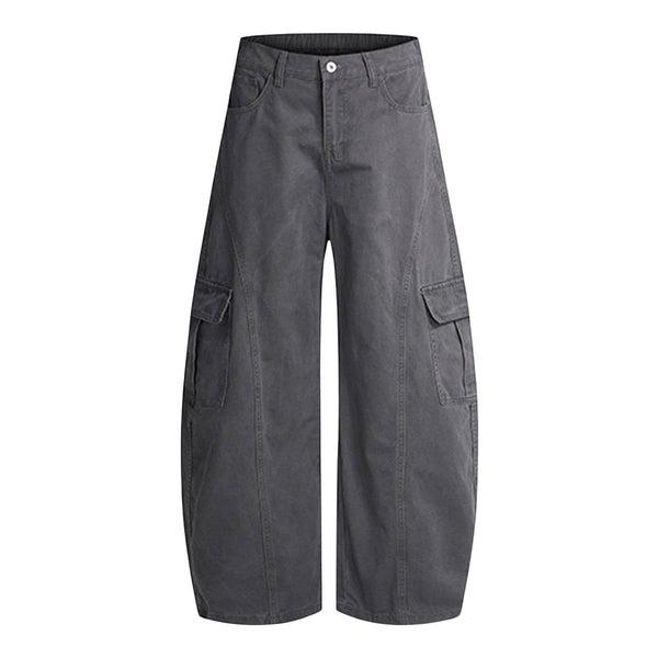 Vintage Multi-Pocket Curved Relaxed Pants