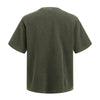 Casual Waffle Fabric Button Neck T-Shirt