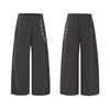 Basic Striped Metal Hook Relaxed Ins Trousers