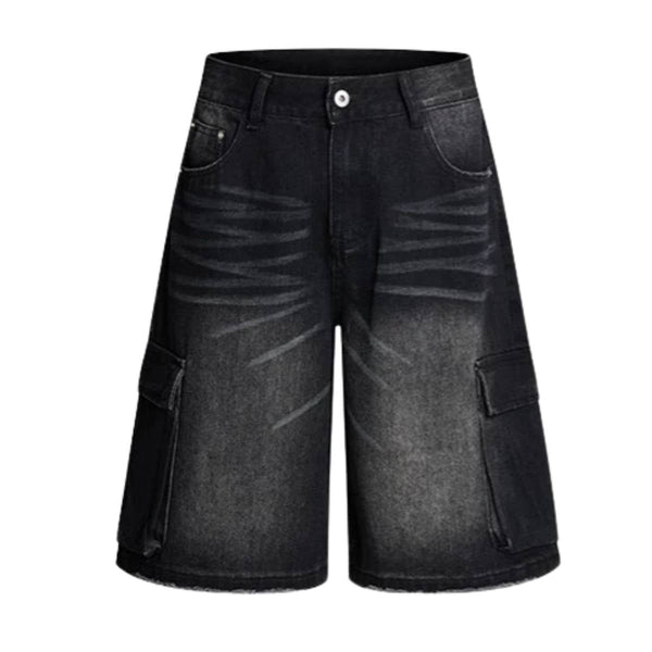 Wash Utility Pocket Denim Shorts