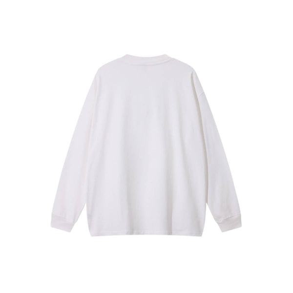 Premium Solid Crew Neck Cotton Long-Sleeve T-Shirt