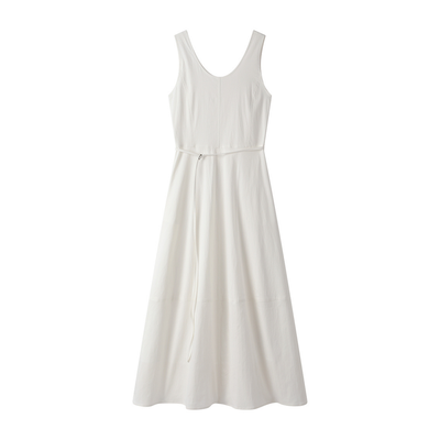 Scoop Neck Sleeveless Denim Maxi Dress