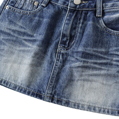Women's Vintage Denim Mini Skirt