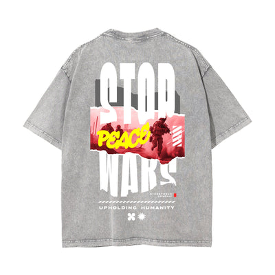 Stop Wars Streetwear Graphic Tee-INNBLAC