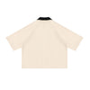 Vintage Washed Colorblock Relaxed Fit Polo T-Shirt