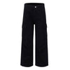 Washed Vintage Distressed High Waist Relaxed Wide Leg Draped Pants