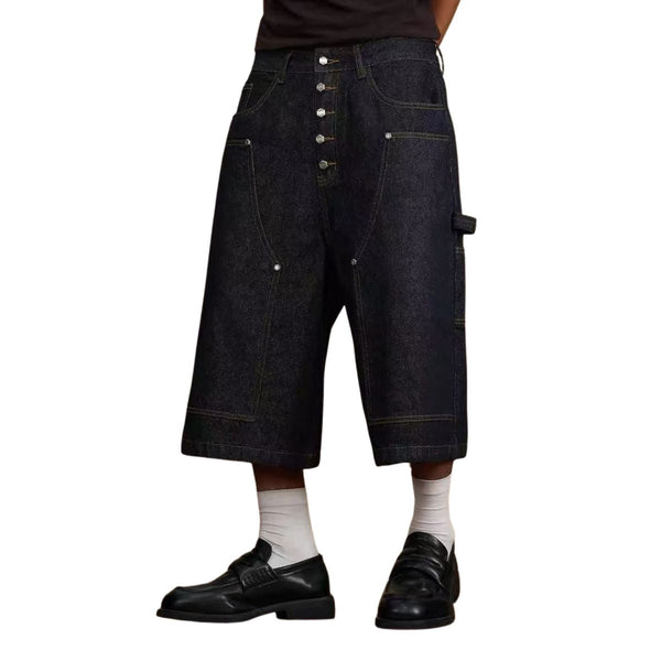 Vintage Wide Leg Denim Shorts