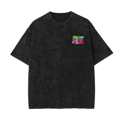 Bronx Graffiti Urban Stone Wash Graphic Tee-INNBLAC
