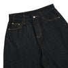 Raw Loose Straight-Leg Bermuda Washed Denim Shorts