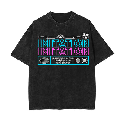 lmitation Streetwear Chrome Style Graphic Tee-INNBLAC