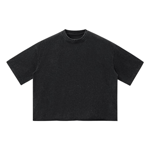 Washed Boxy Raw Hem Tee