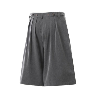 Vintage Pleated Wide Leg Cropped Trousers