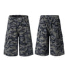 Camo Utility High Waist Loose Fit Bermuda Shorts