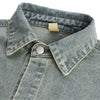 New Distressed Loose Stand Collar Denim Shirt Jacket