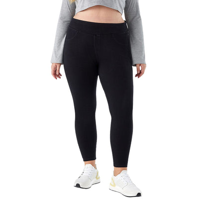 Plus Size Women High Waist Butt Lifting Dual Pockets Denim Yoga Pants