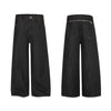 Washed Distressed Wide Leg Denim Jeans