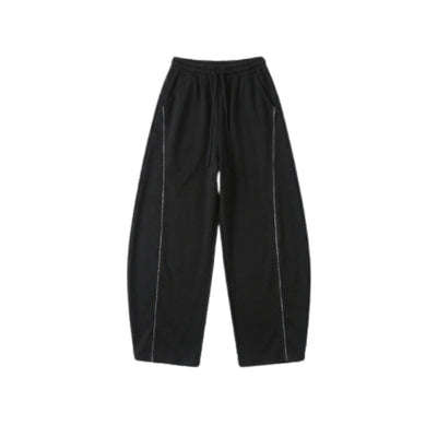 Colorblock Seam Detail Curved Leg Pants