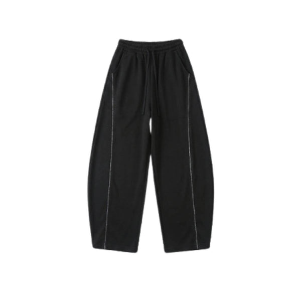 Colorblock Seam Detail Curved Leg Pants