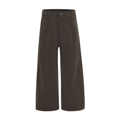 Ins Style Washed Corduroy Striped Relaxed Wide Leg Pants