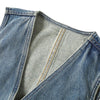 V-Neck Button-Front Denim Vest