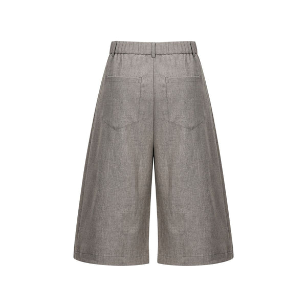 Vintage Draped Pleated Bermuda Shorts